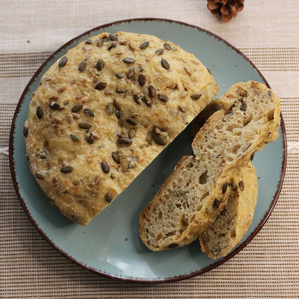 pan de avena con semillas masas y panes