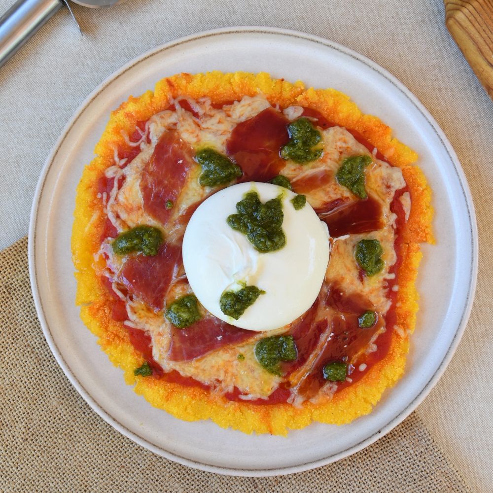 pizza de polenta pizza de polenta para freidora de aire