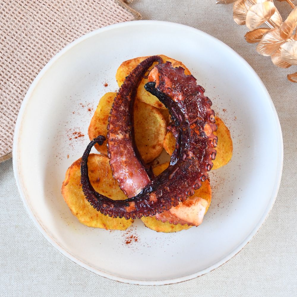 pulpo con patatas pulpo con patatas para freidora de aire