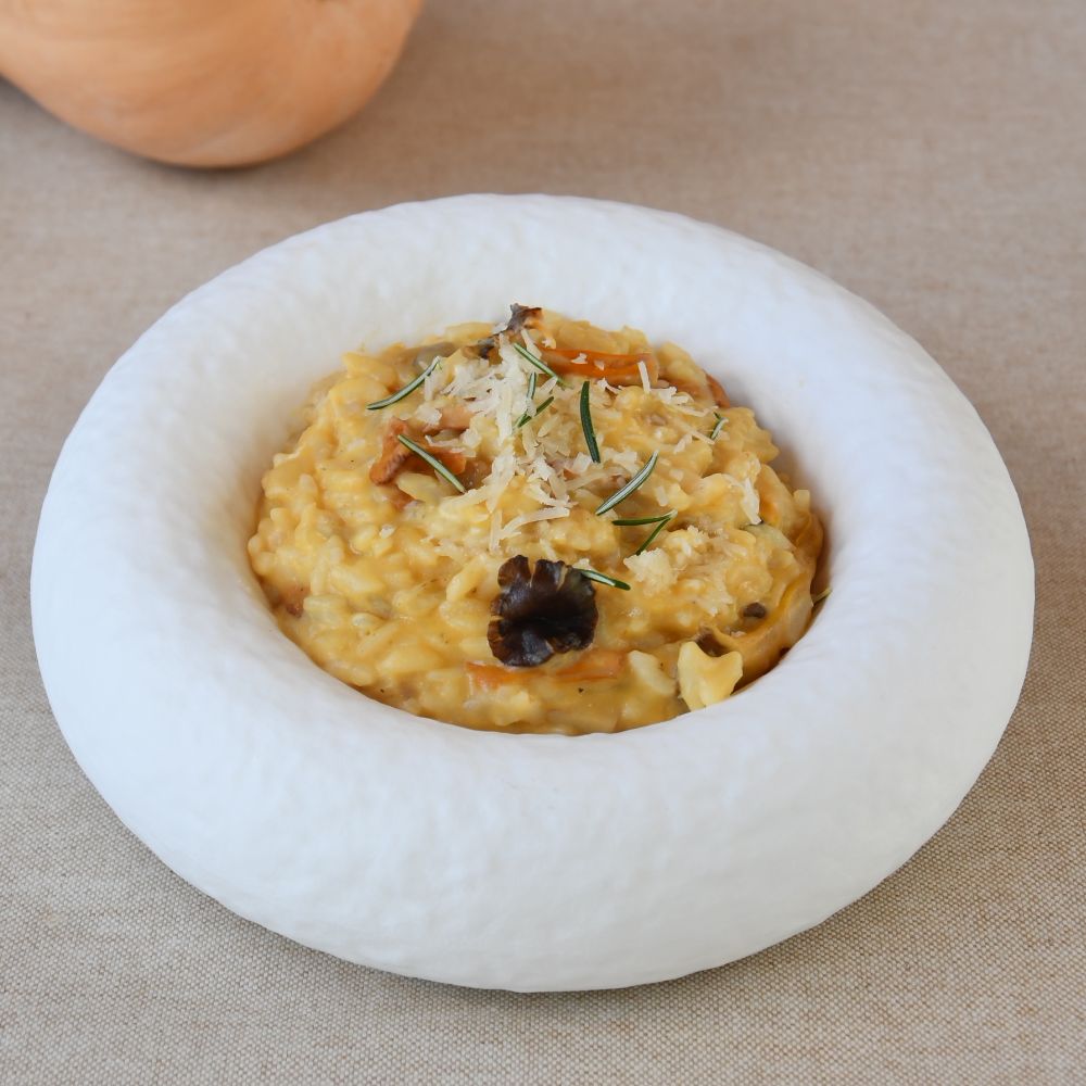 rissoto de setas calabaza y queso de cabra platos de cuchara