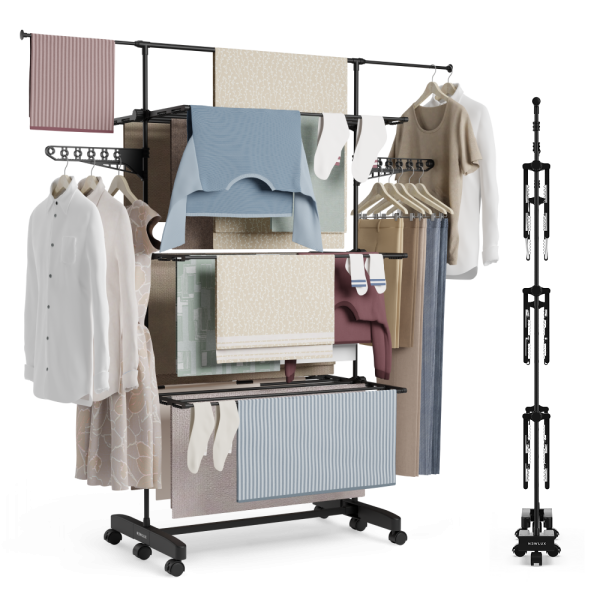 Tendedero de ropa vertical Fold Care V60 XXL Negro